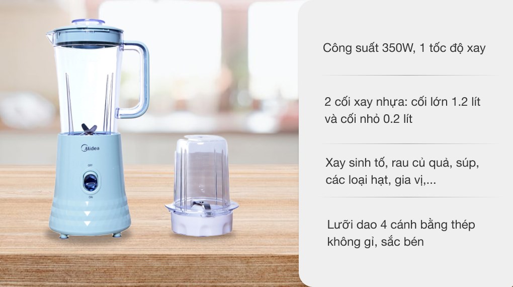 Máy xay sinh tố đa năng Midea MJ-BL35 Xanh