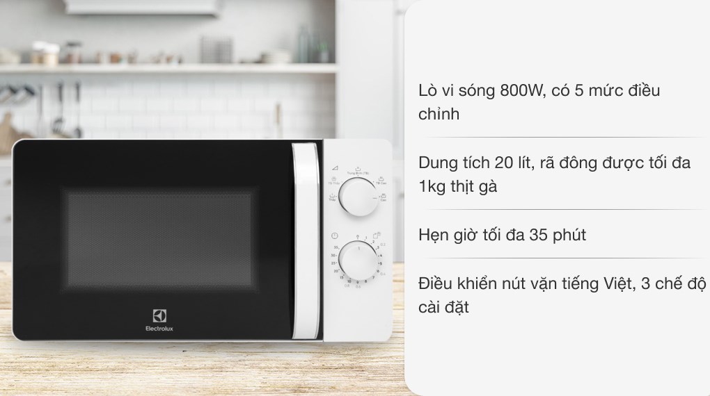 Lò vi sóng Electrolux EMM20K18GW 20 lít