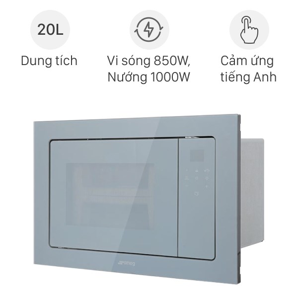 Lò vi sóng có nướng lắp âm Smeg FMI120S2 20 lít (536.34.192)