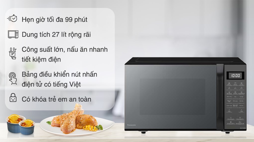 Lò vi sóng có nướng Panasonic NN-CT66MBYUE 27 lít