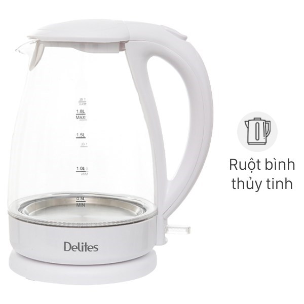 Bình đun siêu tốc Delites 1.8 lít ST18G02