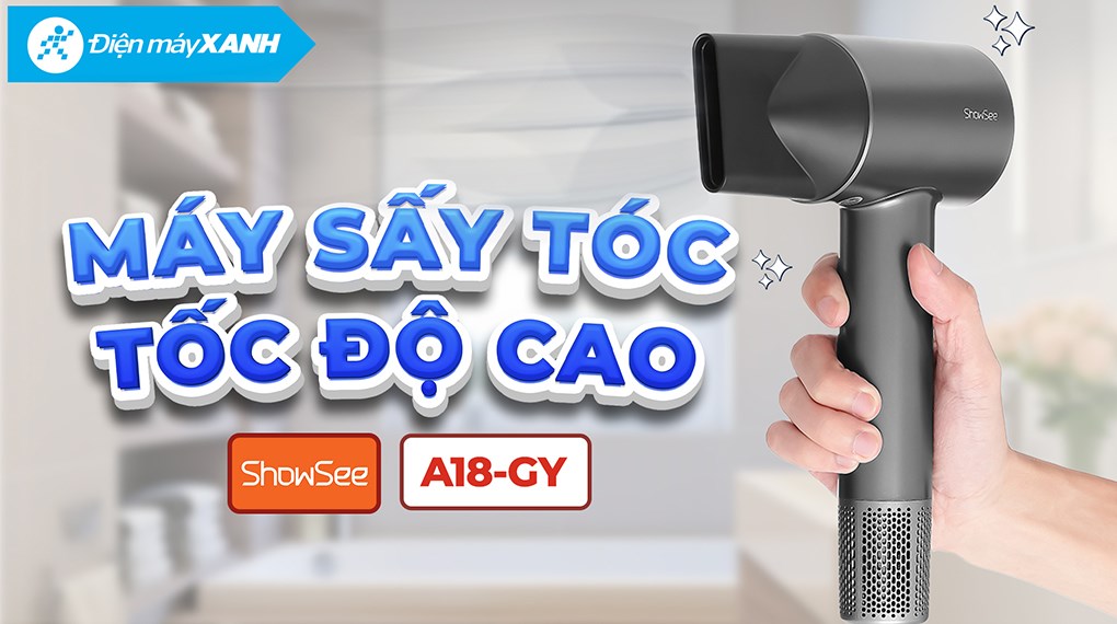 Máy sấy tóc tốc độ cao 1600W Showsee A18-GY