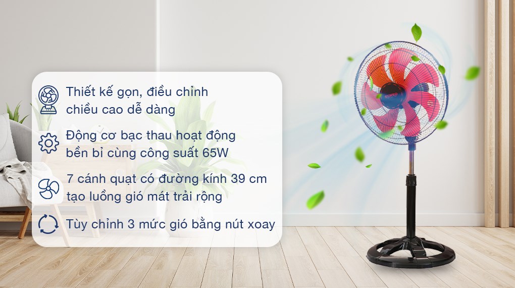 Quạt lửng Senko 7 cánh LTS1636 65W