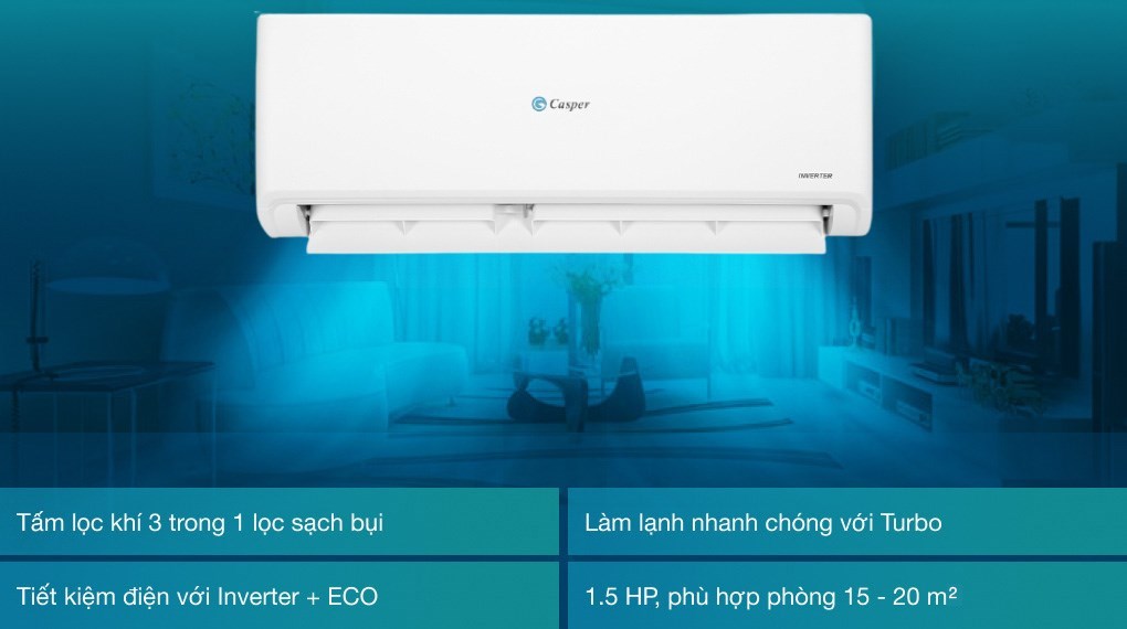 Máy lạnh Casper Inverter 1.5 HP GC-12IS32