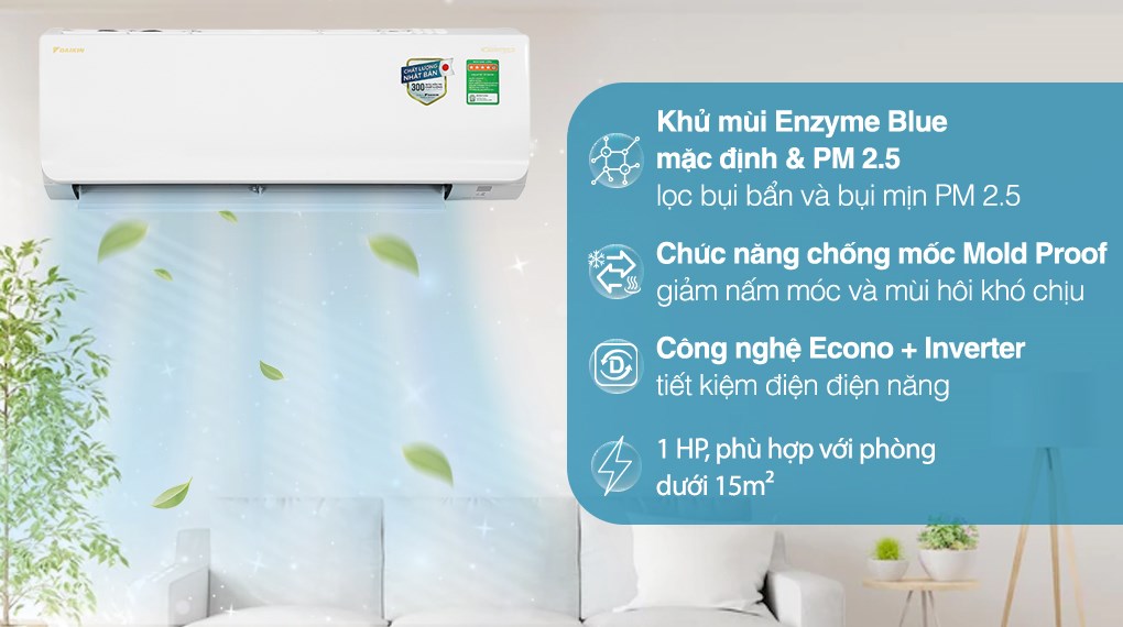 Máy lạnh Daikin Inverter 1 HP FTKA25VMVMV