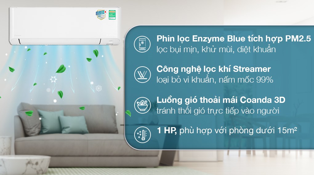 Máy lạnh Daikin Inverter 1 HP FTKY25WMVMV