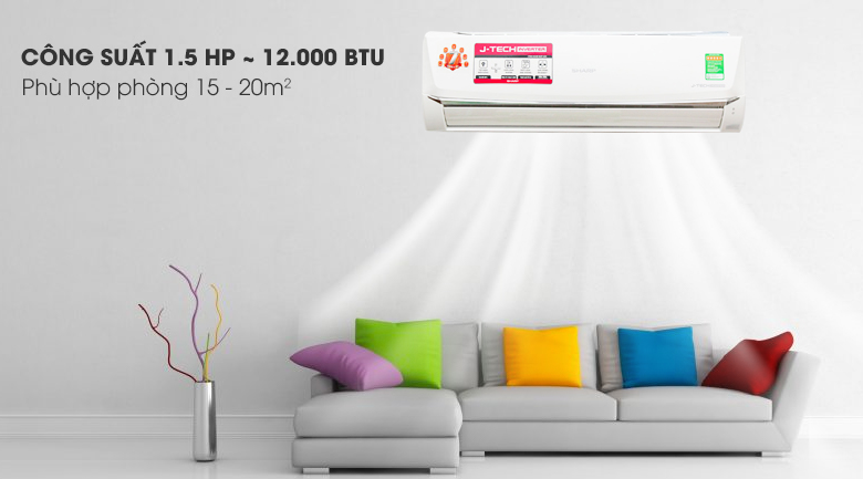 Máy lạnh Sharp Inverter 1.5 HP AH-X12SEW