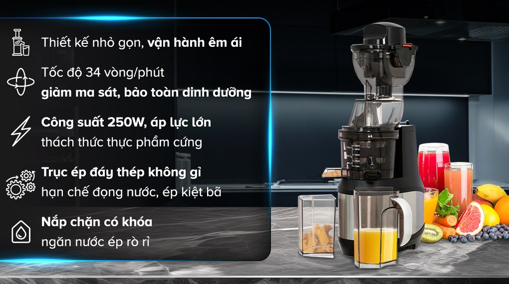 Máy ép chậm Hafele JE230-BL (535.43.531)