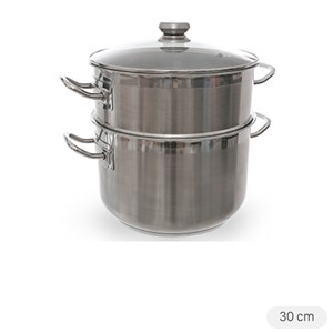 Bộ nồi xửng inox 3 đáy nắp kính 30 cm Fivestar ST30-3DG