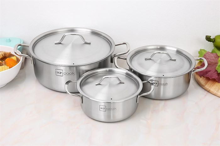 Bộ 3 nồi inox nắp inox Fivestar HT Cook HT-06DN