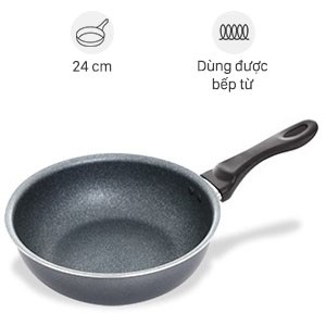 Chảo nhôm sâu chống dính đáy từ 24 cm HappyCook MWP-24IH