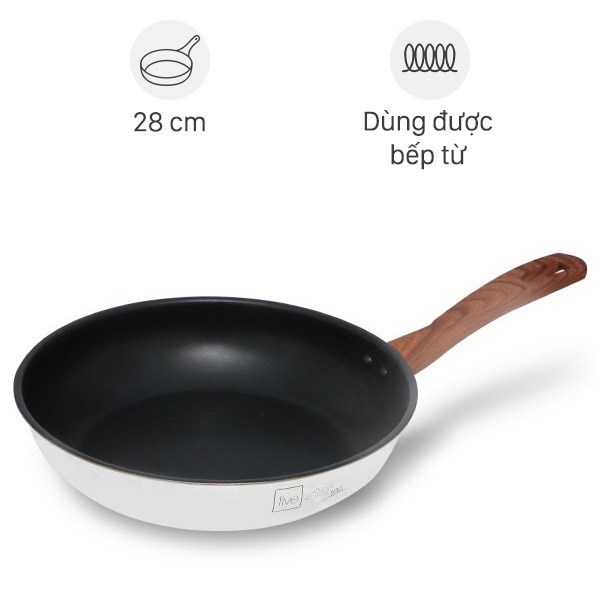 Chảo inox sâu chống dính đáy từ 28 cm Fivestar C28-3D