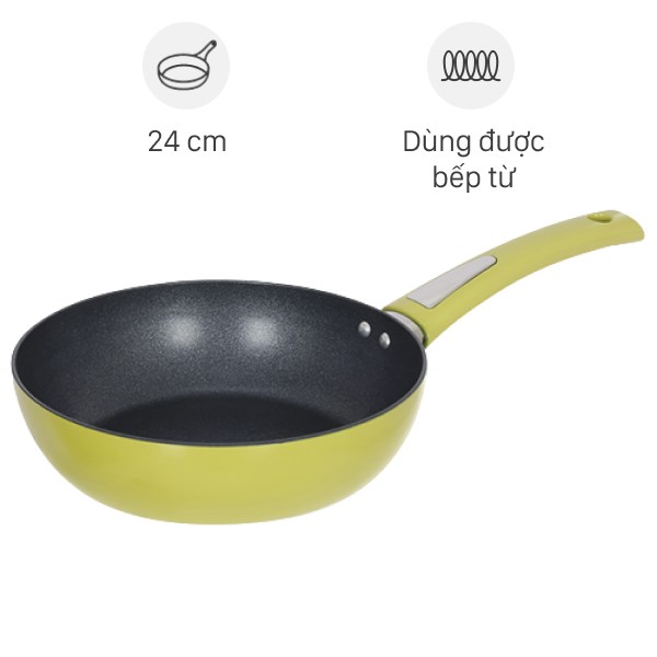 Chảo nhôm sâu chống dính đáy từ 24 cm Elmich EL-5924AO24