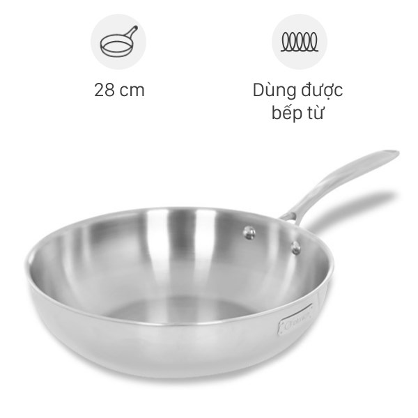 Chảo inox nguyên khối sâu đáy từ 28 cm Elmich Trimax EL-2836IN28