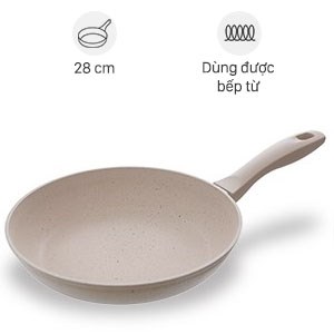 Chảo nhôm chống dính đáy từ 28 cm Happycook Charm CHP-28