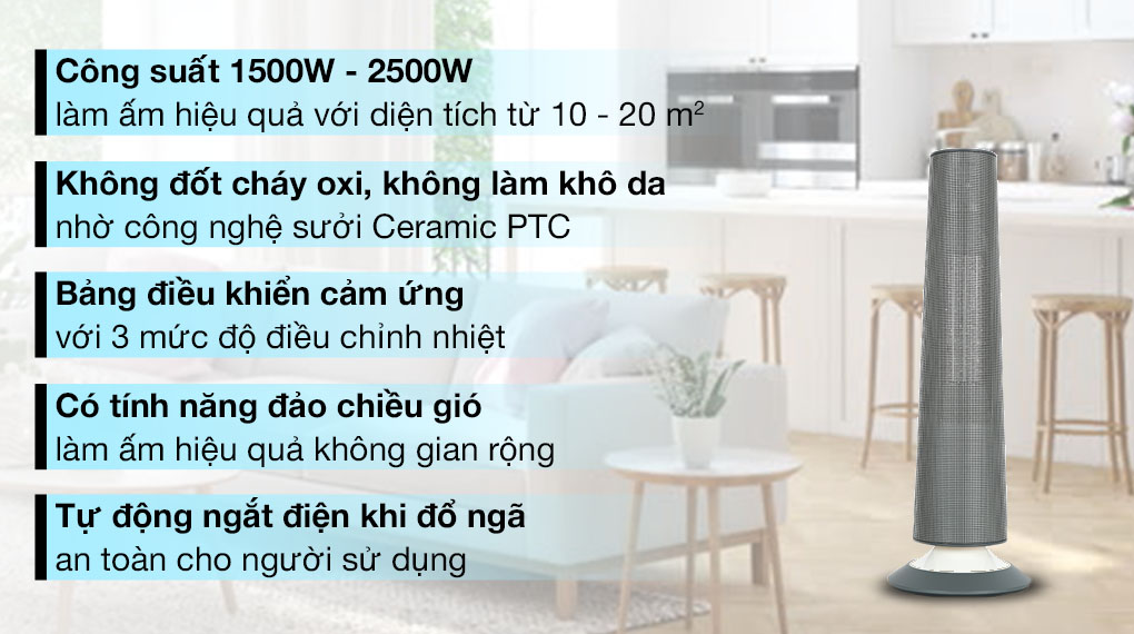 Quạt sưởi gốm Kangaroo KGFH09