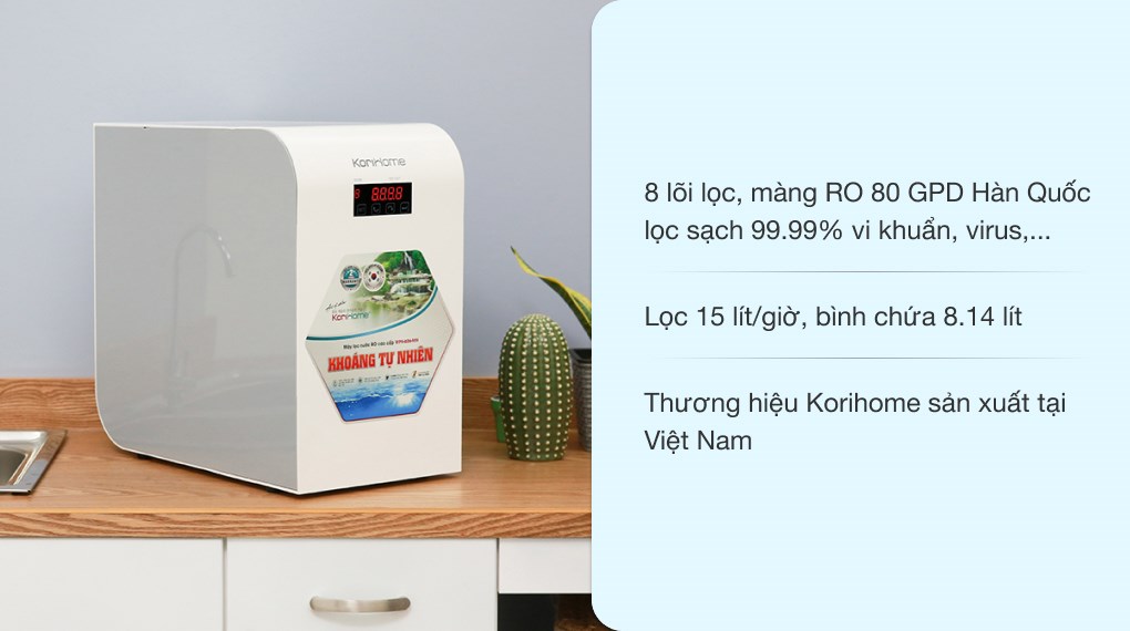 Máy lọc nước RO Korihome WPK-606-MN 8 lõi