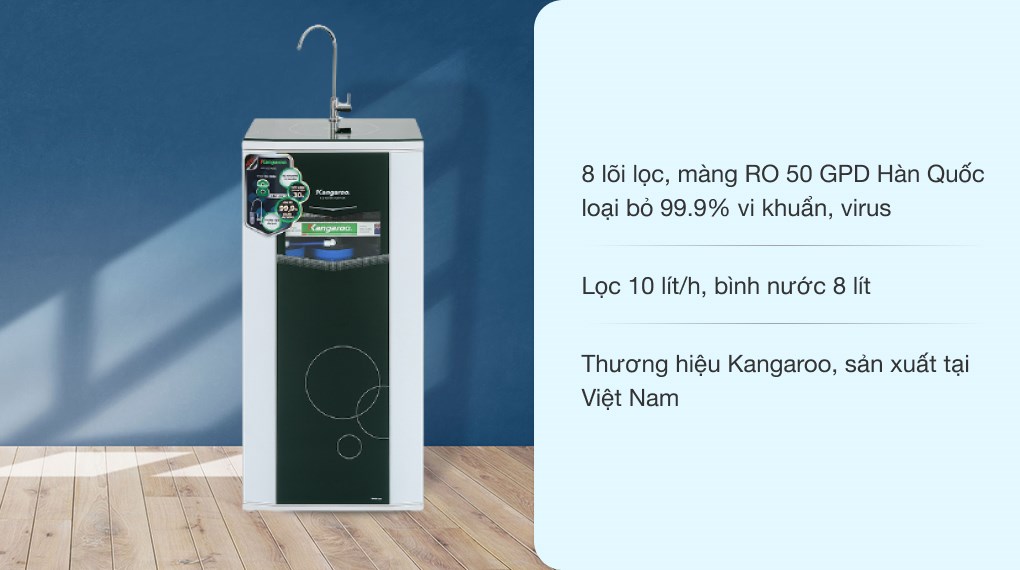 Máy lọc nước RO Kangaroo KG08G4 VTU 8 lõi