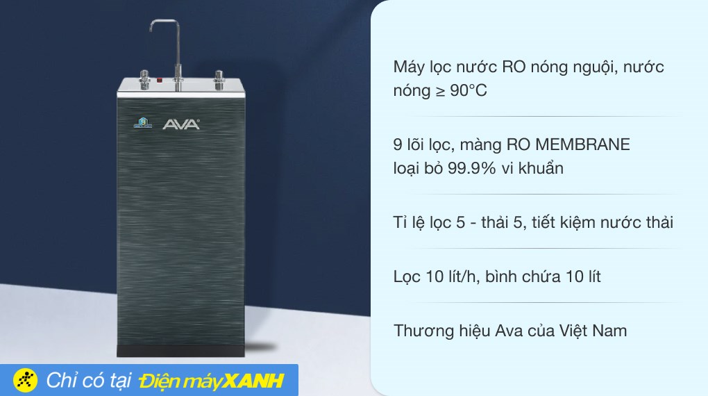 Máy lọc nước RO nóng nguội AVA AVW-33209H 9 lõi