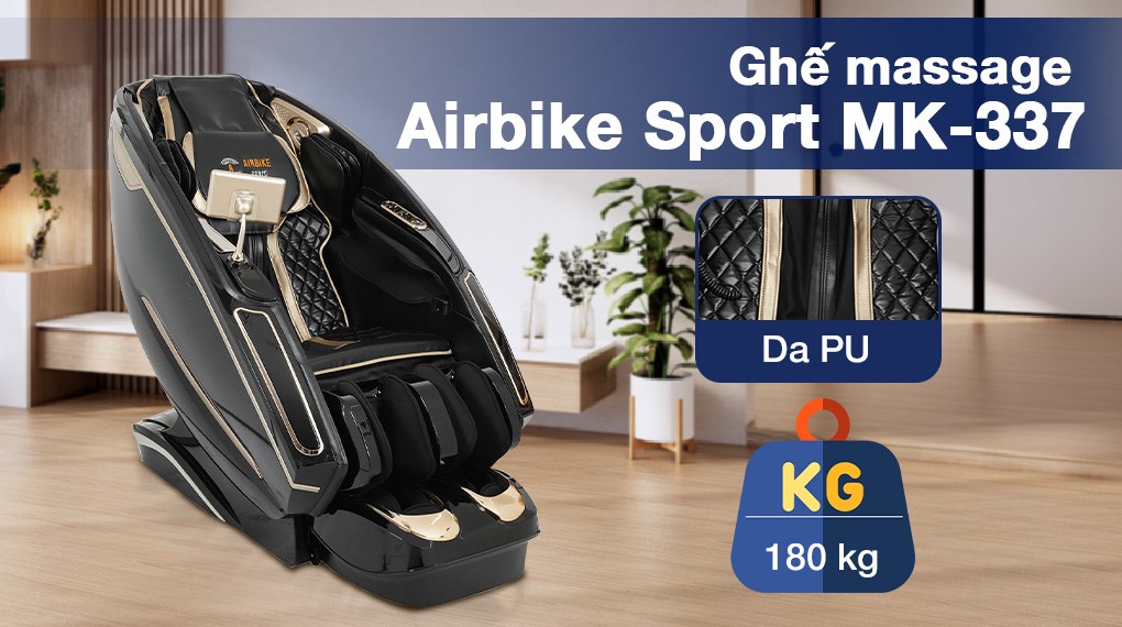 Ghế Massage Airbike Sport MK-337 có khả năng cảm ứng chống kẹt để theo dõi các bộ phận trên cơ thể