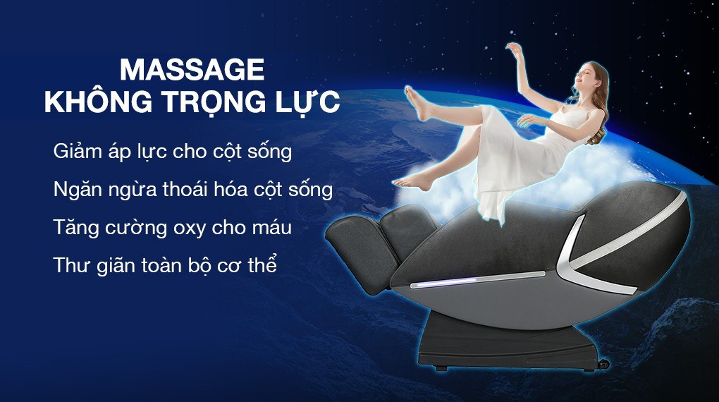 Chế độ massage không trọng lực của ghế massage Airbike Sport MK-354 thúc đẩy đưa máu lên não, nâng cao hiệu quả tập trung 