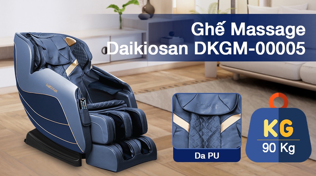 Ghế massage Daikiosan DKGM-00005 có chiều cao 110cm, vừa đủ để cơ thể duỗi thẳng thoải mái 