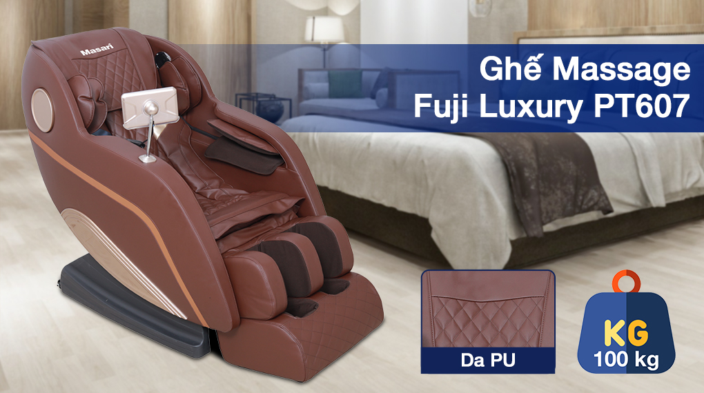 Ghế massage Fuji Luxury PT607 cho khả năng chịu tải lên đến 100kg