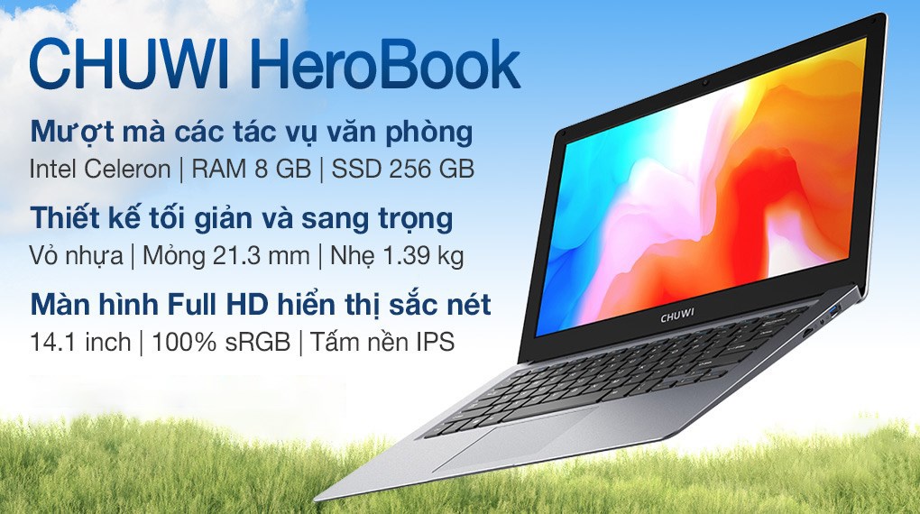 Laptop CHUWI HeroBook Pro N4020/8GB/256GB/Win10