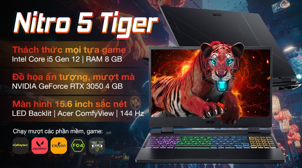 Acer Gaming Nitro 5 Tiger AN515 58 52SP i5 12500H (NH.QFHSV.001)