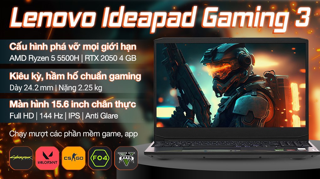 Lenovo Ideapad Gaming 3 15ACH6 R5 5500H (82K2027PVN)