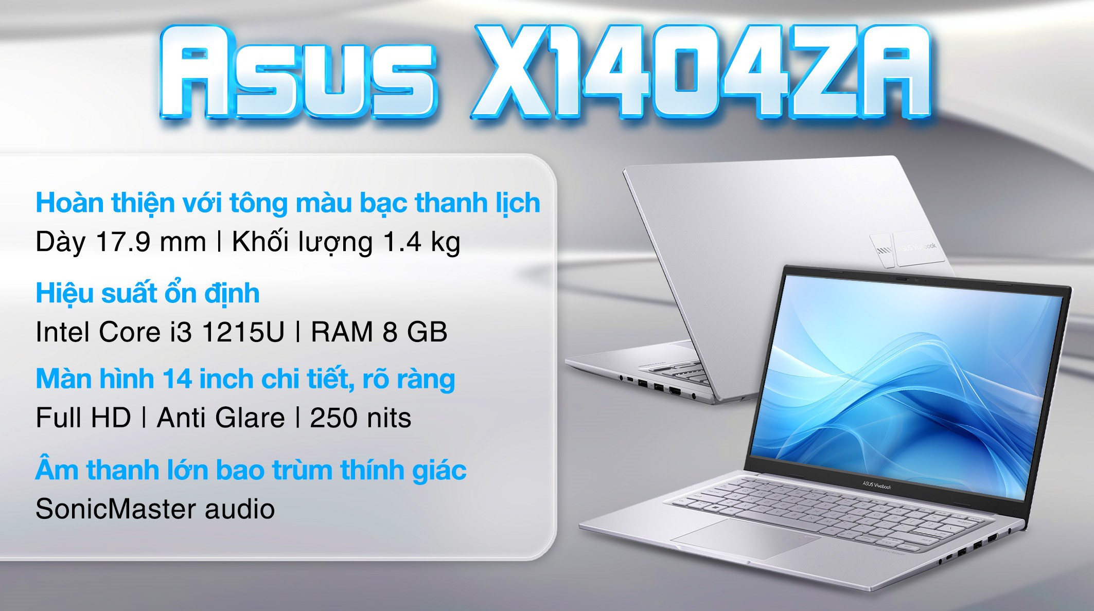 Asus Vivobook X1404ZA i3 1215U (NK246W)