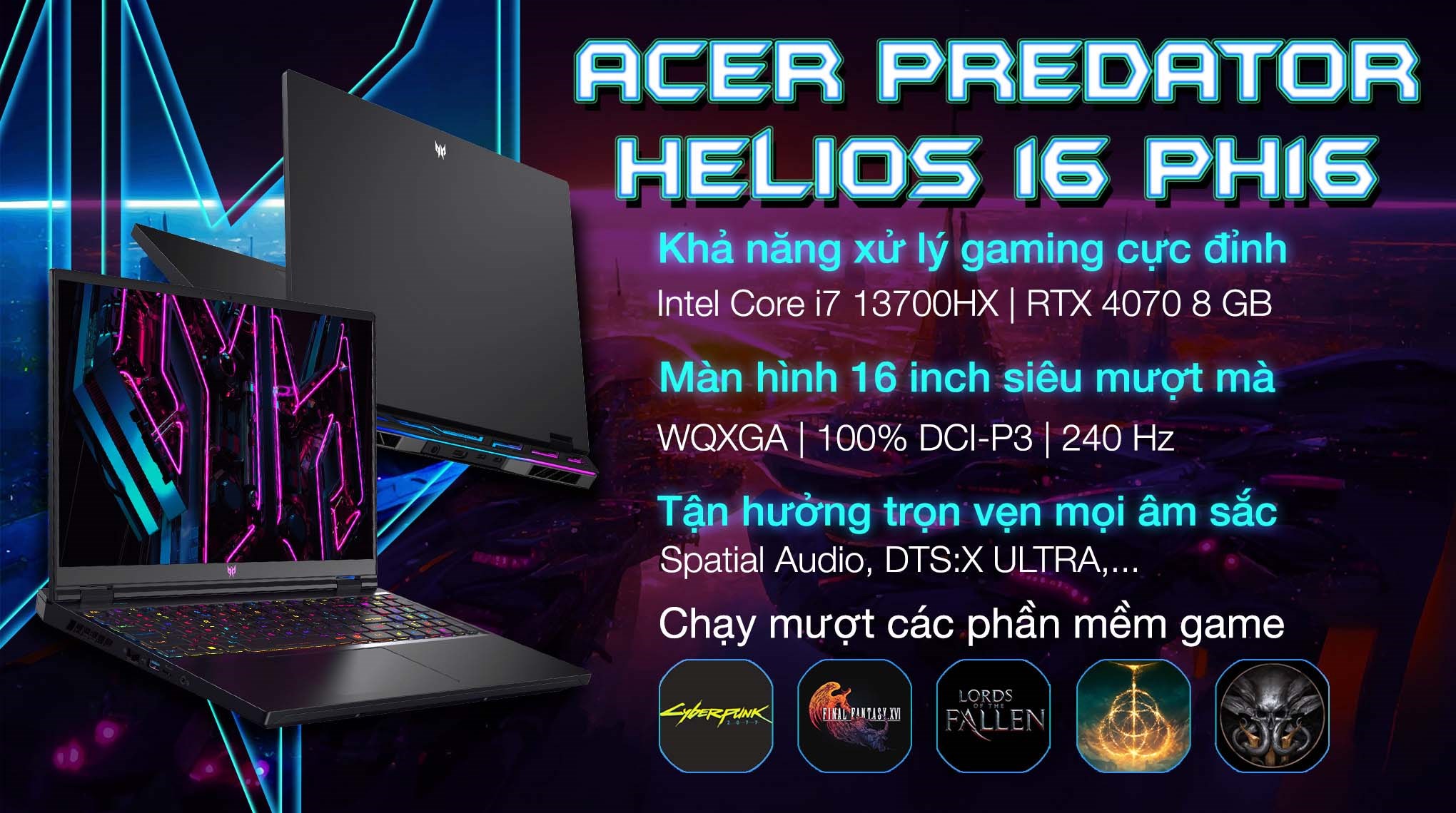 Acer Gaming Predator Helios 16 PH16 71 72BV i7 13700HX (NH.QJRSV.001)