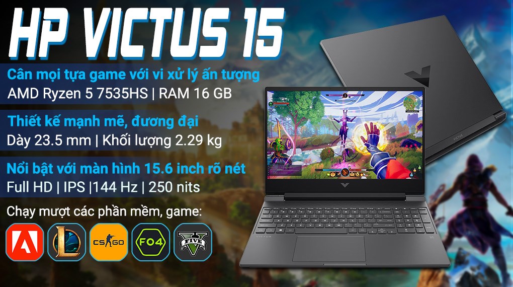 HP Gaming VICTUS 15 fb1022AX R5 7535HS (94F19PA)