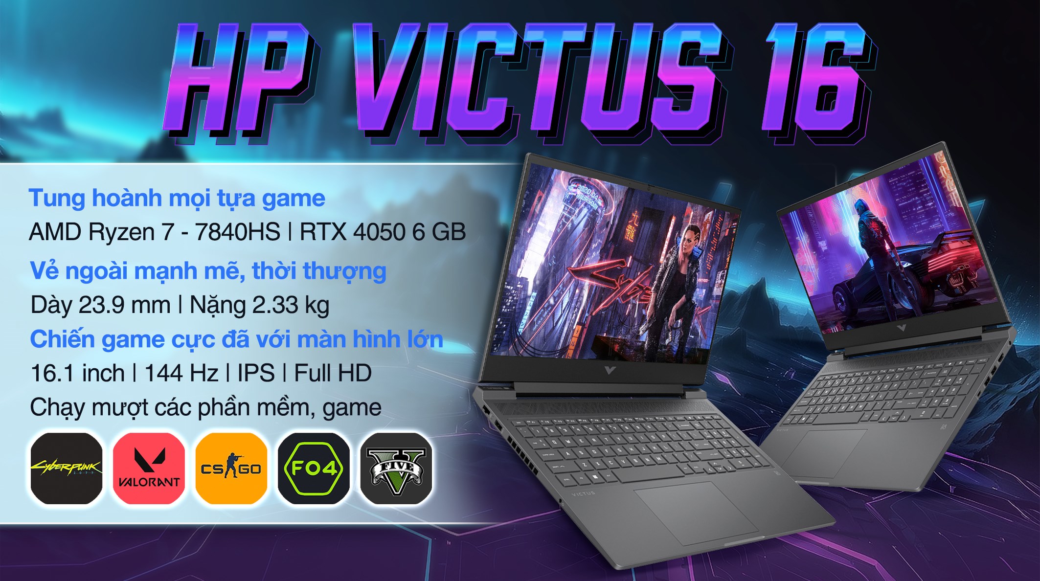HP Gaming VICTUS 16 s0140AX R7 7840HS (9Q987PA)