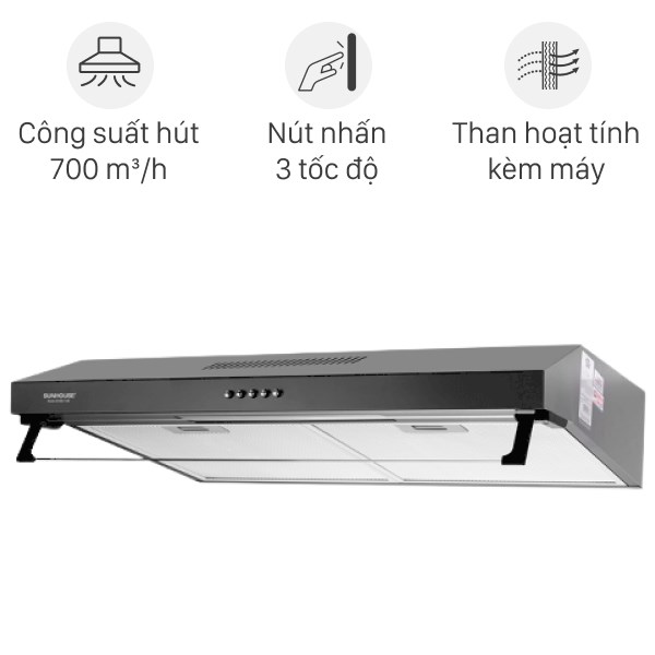 Máy hút mùi âm tủ Sunhouse SHB6118B