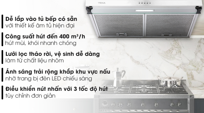 Máy hút mùi âm tủ Teka CH 1070BG