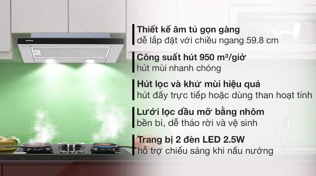 Máy hút mùi âm tủ Hafele HH-TG60E (539.81.073)