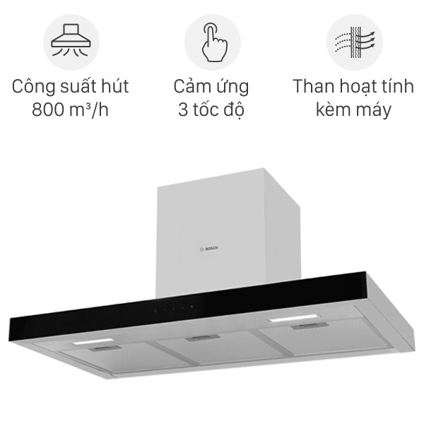 Máy hút mùi áp tường Bosch DWBM98G50B