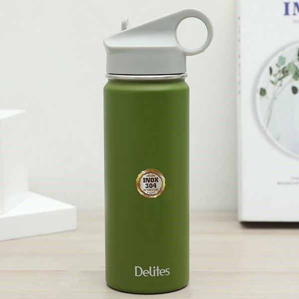 Bình giữ nhiệt inox 530 ml Delites Y1 xanh lá