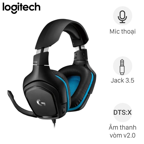 Tai nghe Chụp Tai Gaming Logitech G431 7.1