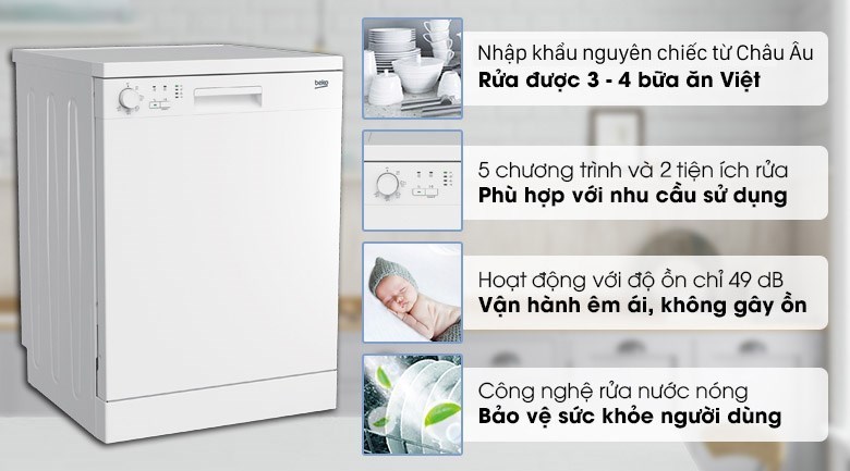 Máy rửa chén độc lập Beko DFN05311W