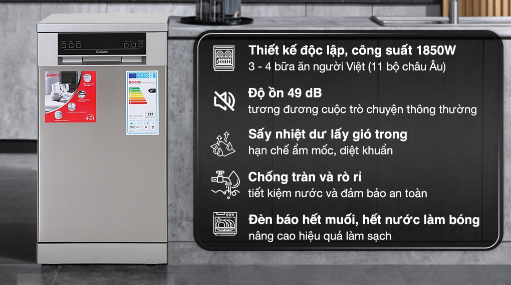 Máy rửa chén độc lập Galanz W45A3A401M-0E1