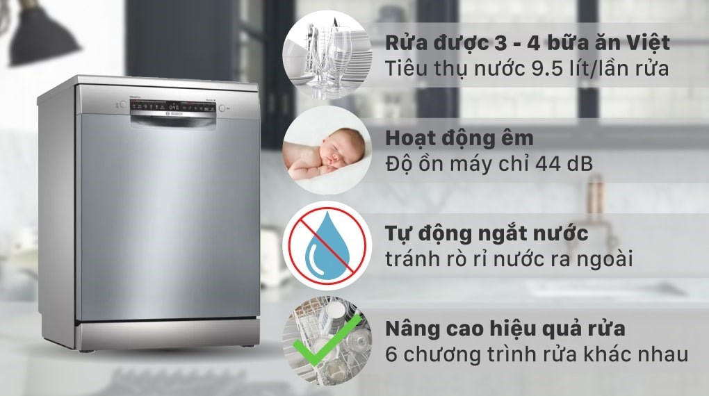 Máy rửa chén độc lập Bosch SMS4HCI48E