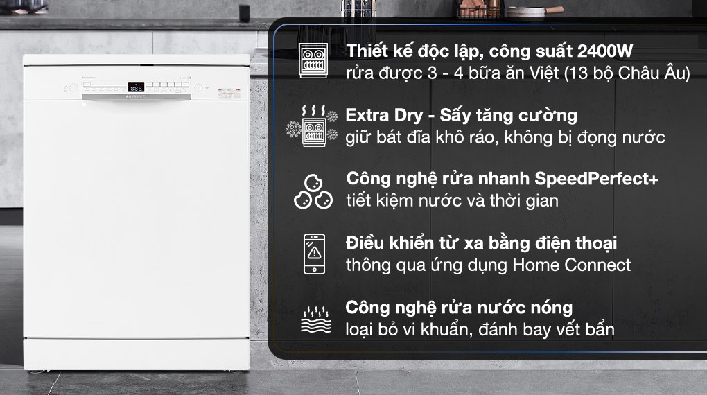 Máy rửa chén độc lập Bosch SMS4HAW48E