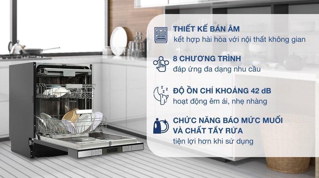 Máy rửa chén bán âm Hafele HDW-SI60AB (538.21.320)