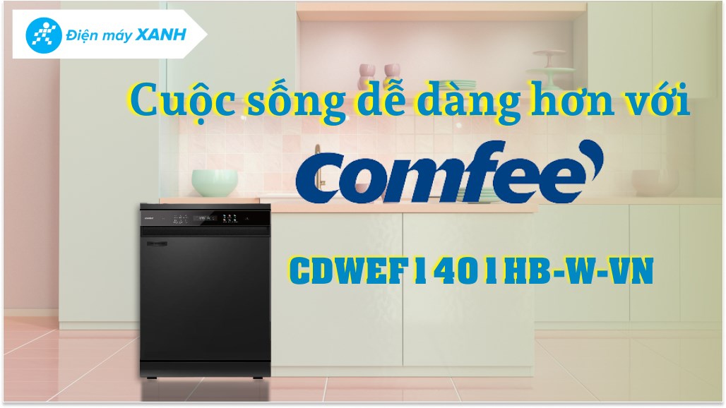 Máy rửa chén độc lập Comfee CDWEF1401HB-W-VN