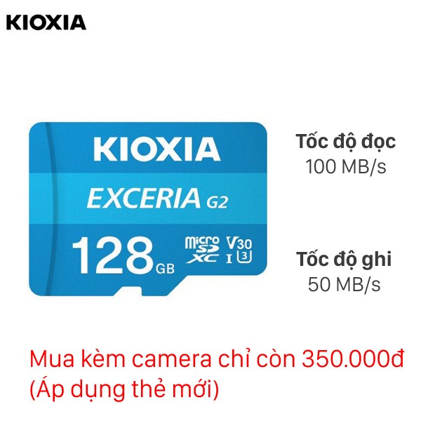 Thẻ nhớ chuyên Camera Kioxia MicroSD 128GB Class 10_U3