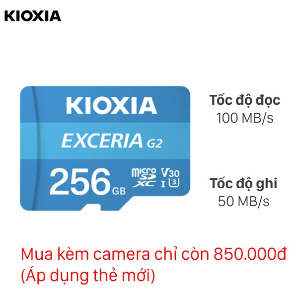 Thẻ nhớ chuyên Camera Kioxia MicroSD 256GB class 10_U3