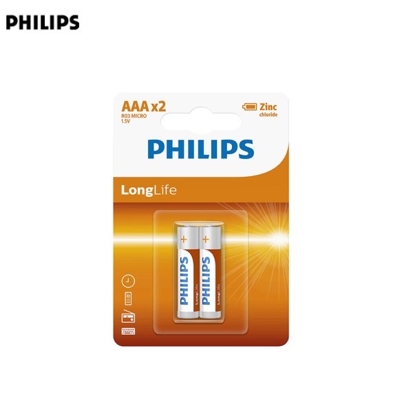 Pin AAA 2 viên Zinc Carbon Philips R03L2B