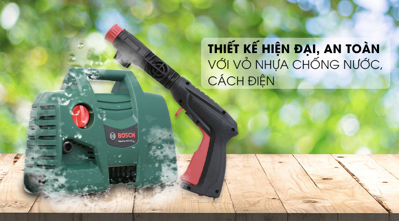 Thiết kế nhỏ nhẹ - Máy phun xịt rửa áp lực cao Bosch Easy AQT 100 